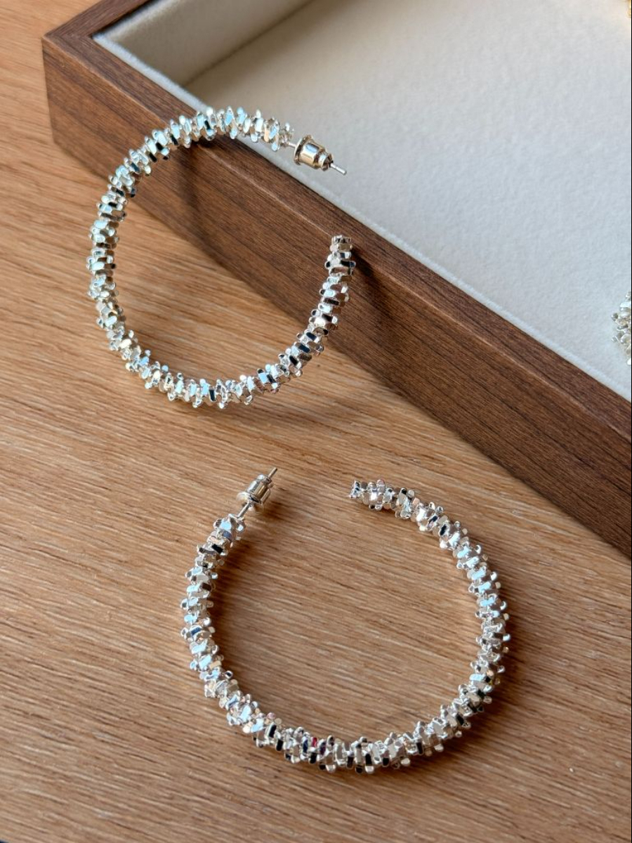 Zenya Shimmering Hoop Earrings