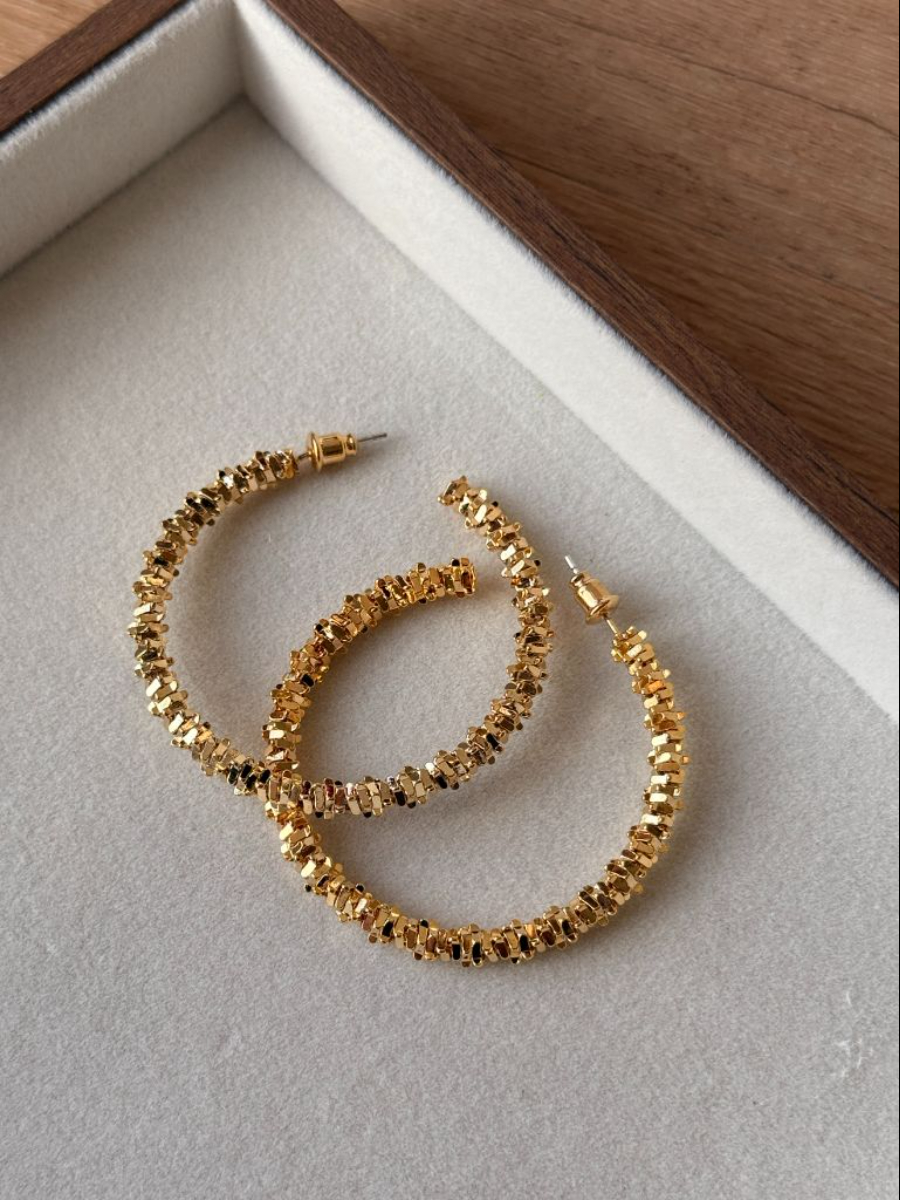 Zenya Shimmering Hoop Earrings