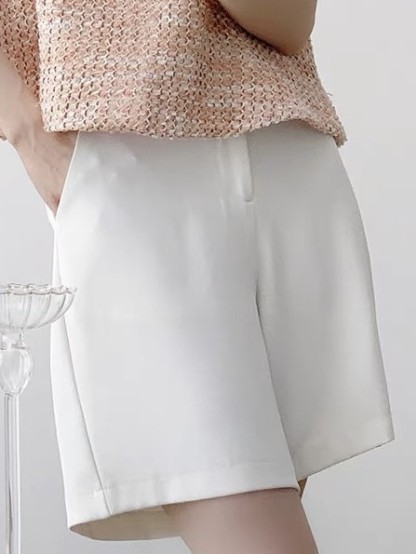 Narice Textured Top & Teaga Mid-Length Pants-The Black Bow-