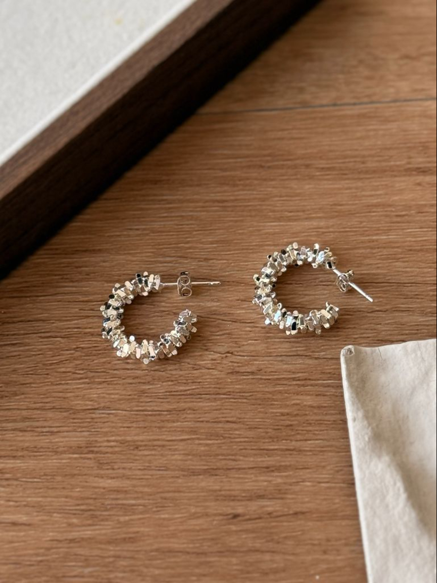 Zenya Shimmering Hoop Earrings