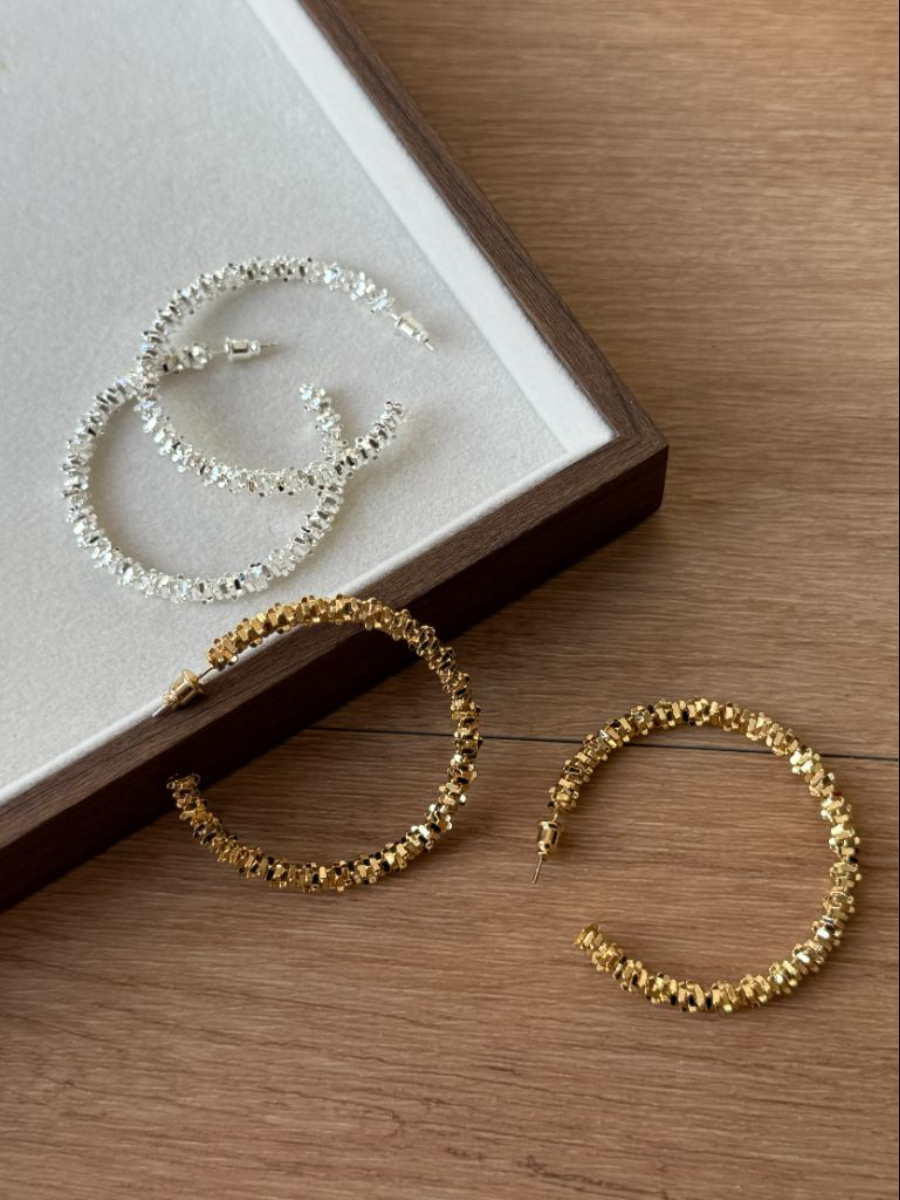 Zenya Shimmering Hoop Earrings