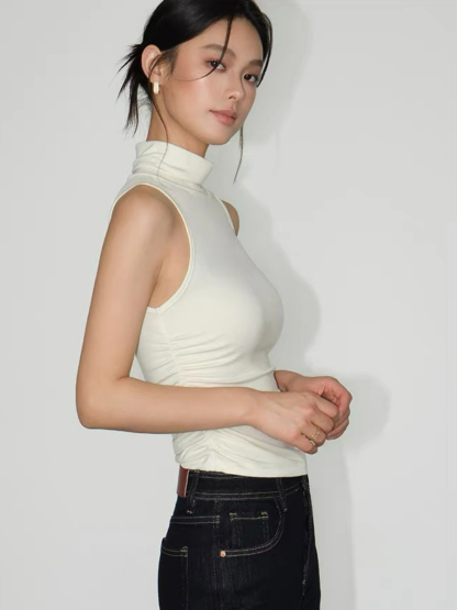 Florys Turtle Neck Sleeveless Top