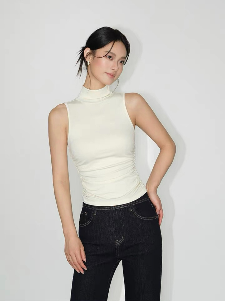 Florys Turtle Neck Sleeveless Top
