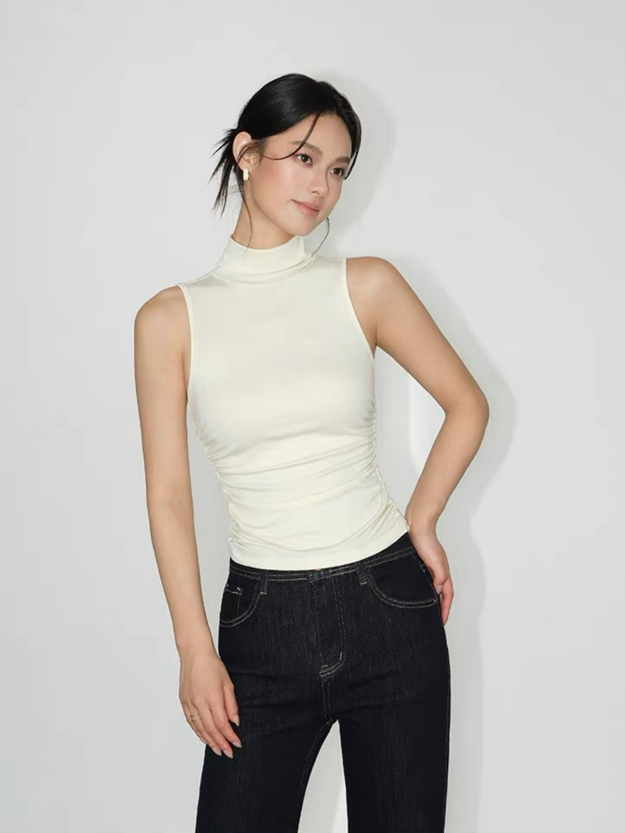 Florys Turtle Neck Sleeveless Top