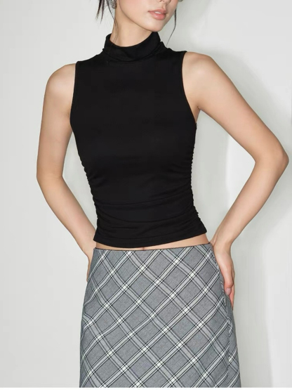 Florys Turtle Neck Sleeveless Top