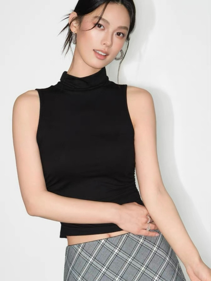 Florys Turtle Neck Sleeveless Top