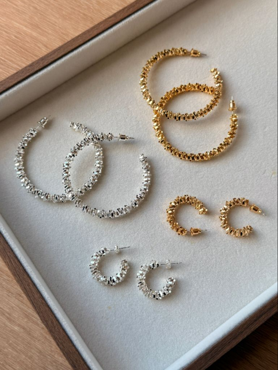 Zenya Shimmering Hoop Earrings