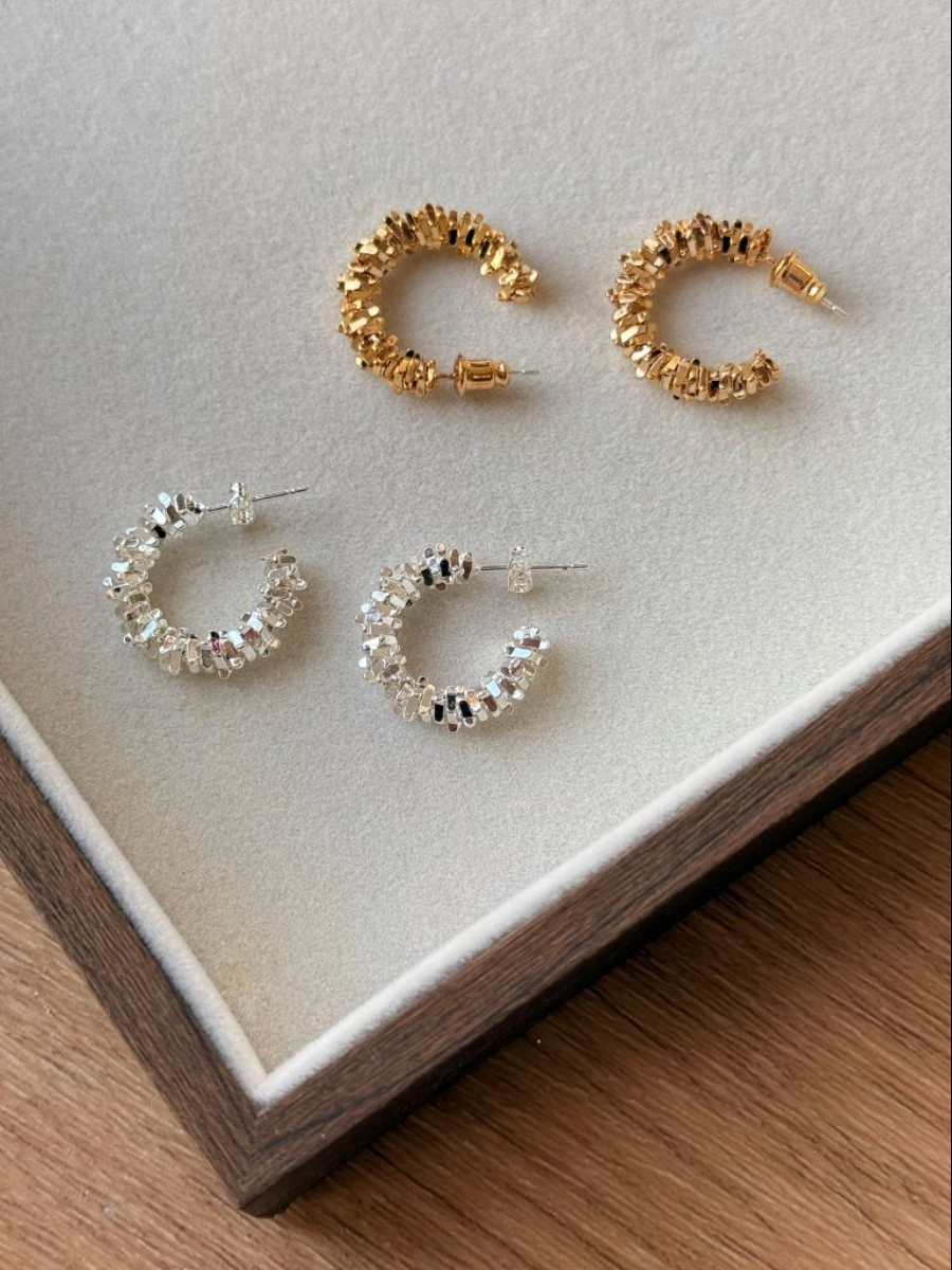 Zenya Shimmering Hoop Earrings