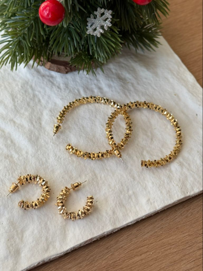 Zenya Shimmering Hoop Earrings