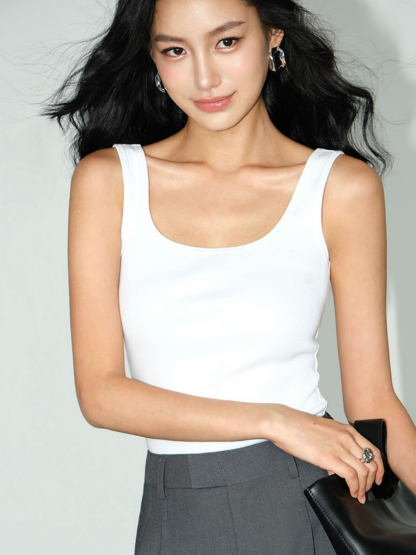 Jojo Square Neck Knit Top-The Black Bow-