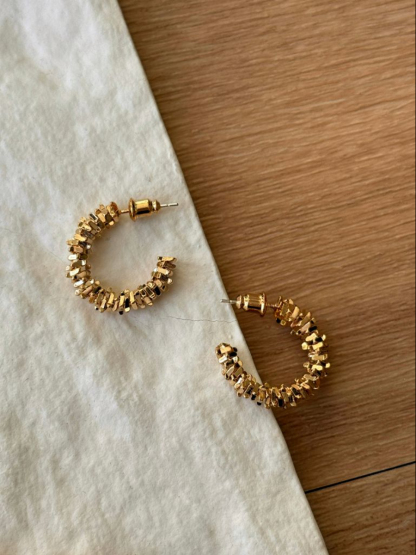 Zenya Shimmering Hoop Earrings