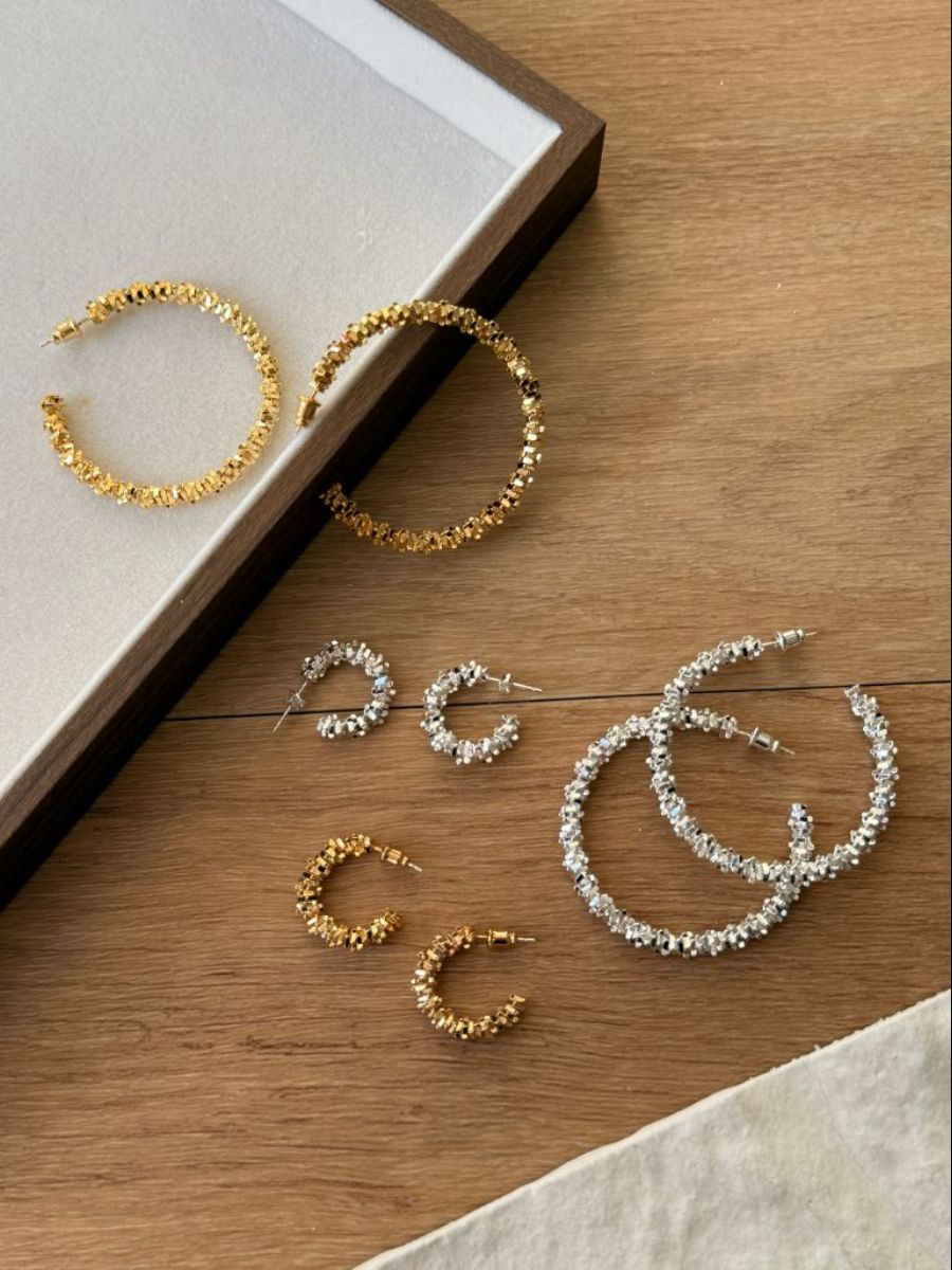 Zenya Shimmering Hoop Earrings