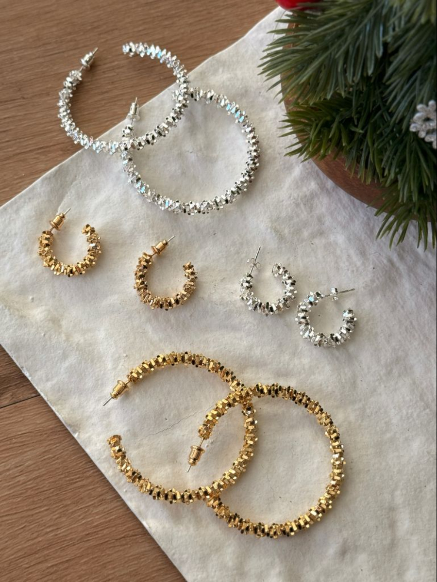 Zenya Shimmering Hoop Earrings
