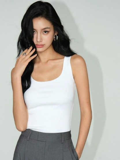 Jojo Square Neck Knit Top-The Black Bow-
