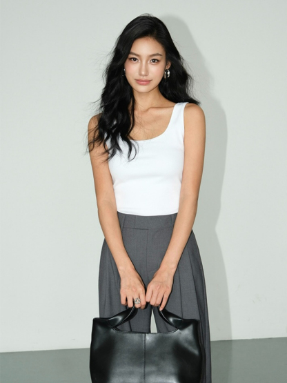 Jojo Square Neck Knit Top-The Black Bow-
