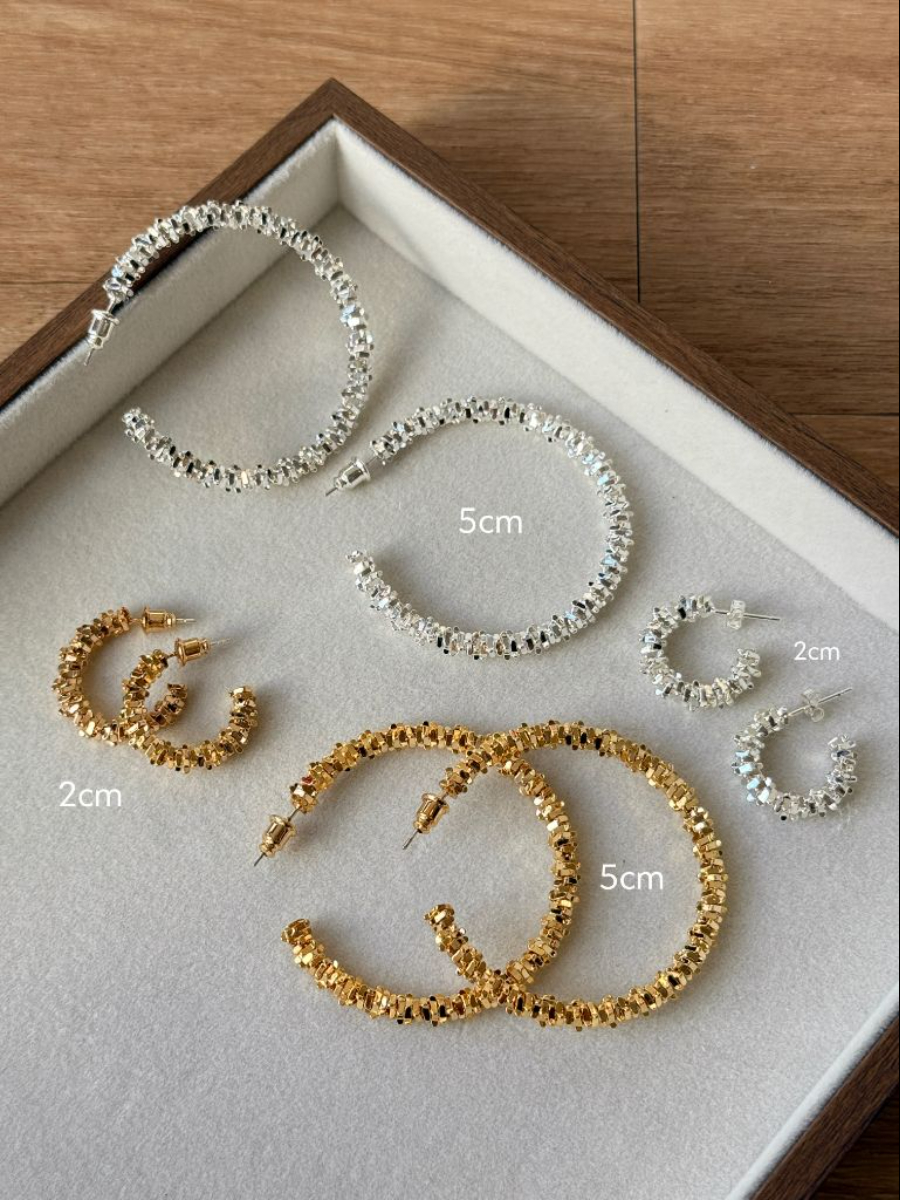 Zenya Shimmering Hoop Earrings