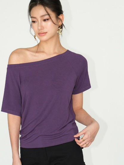 Jodie One Shoulder Knit Top-The Black Bow-