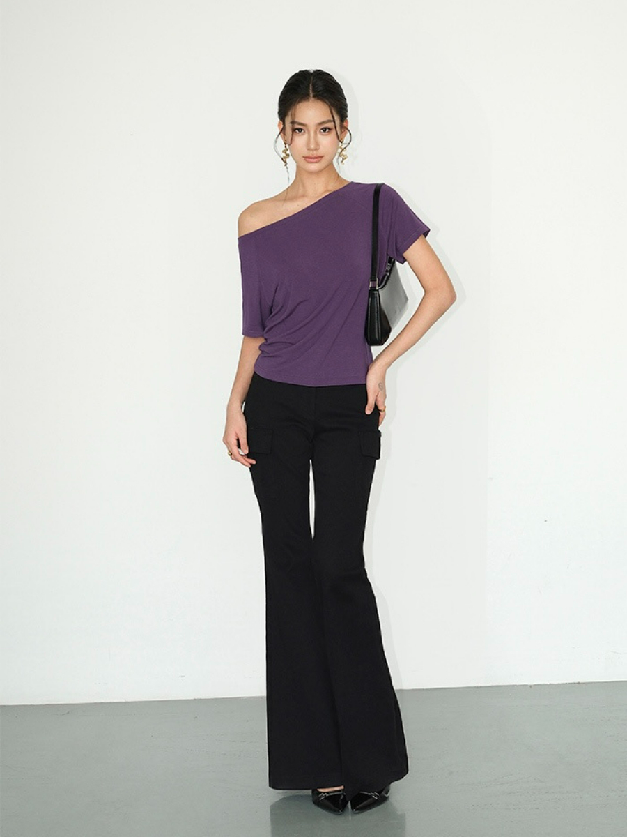 Jodie One Shoulder Knit Top-The Black Bow-