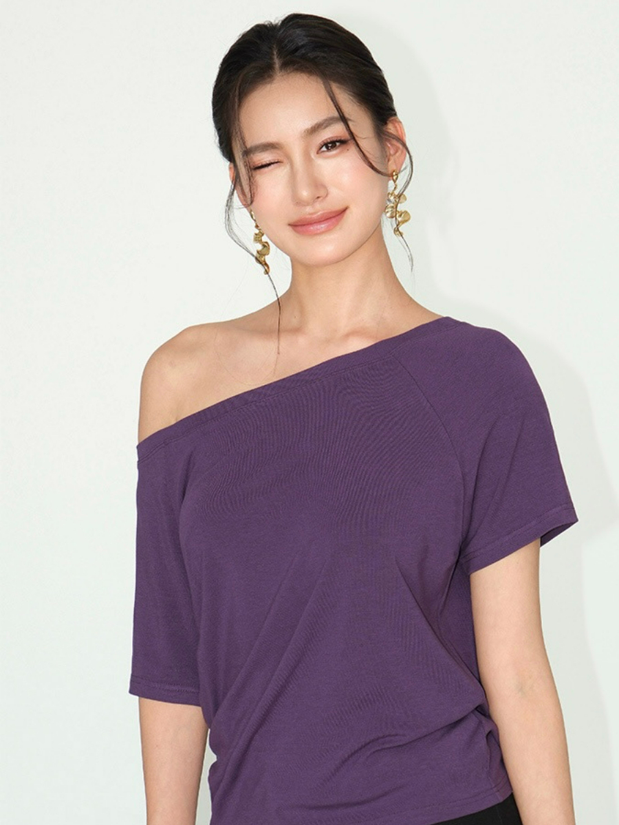 Jodie One Shoulder Knit Top-The Black Bow-