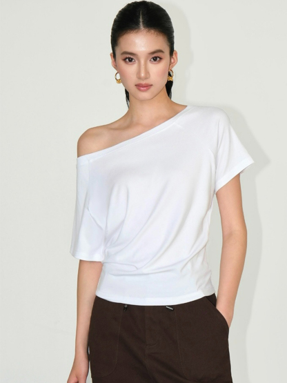Jodie One Shoulder Knit Top-The Black Bow-