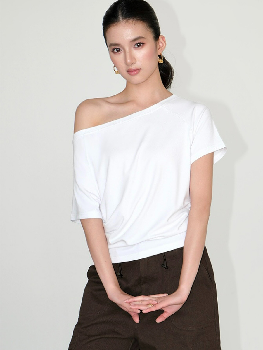 Jodie One Shoulder Knit Top-The Black Bow-