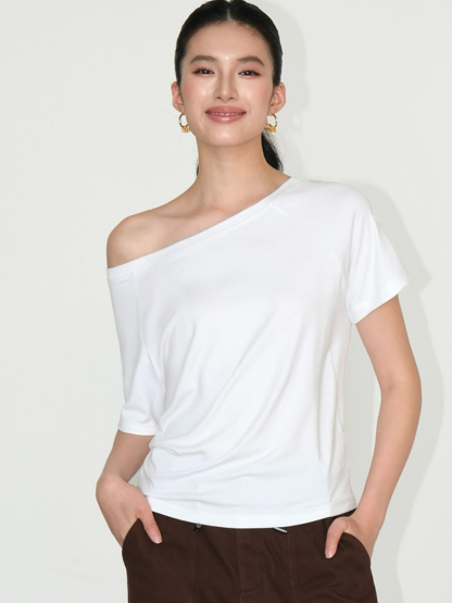 Jodie One Shoulder Knit Top-The Black Bow-