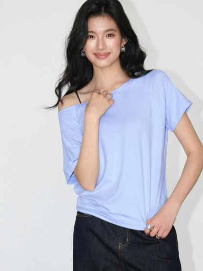 Jodie One Shoulder Knit Top-The Black Bow-
