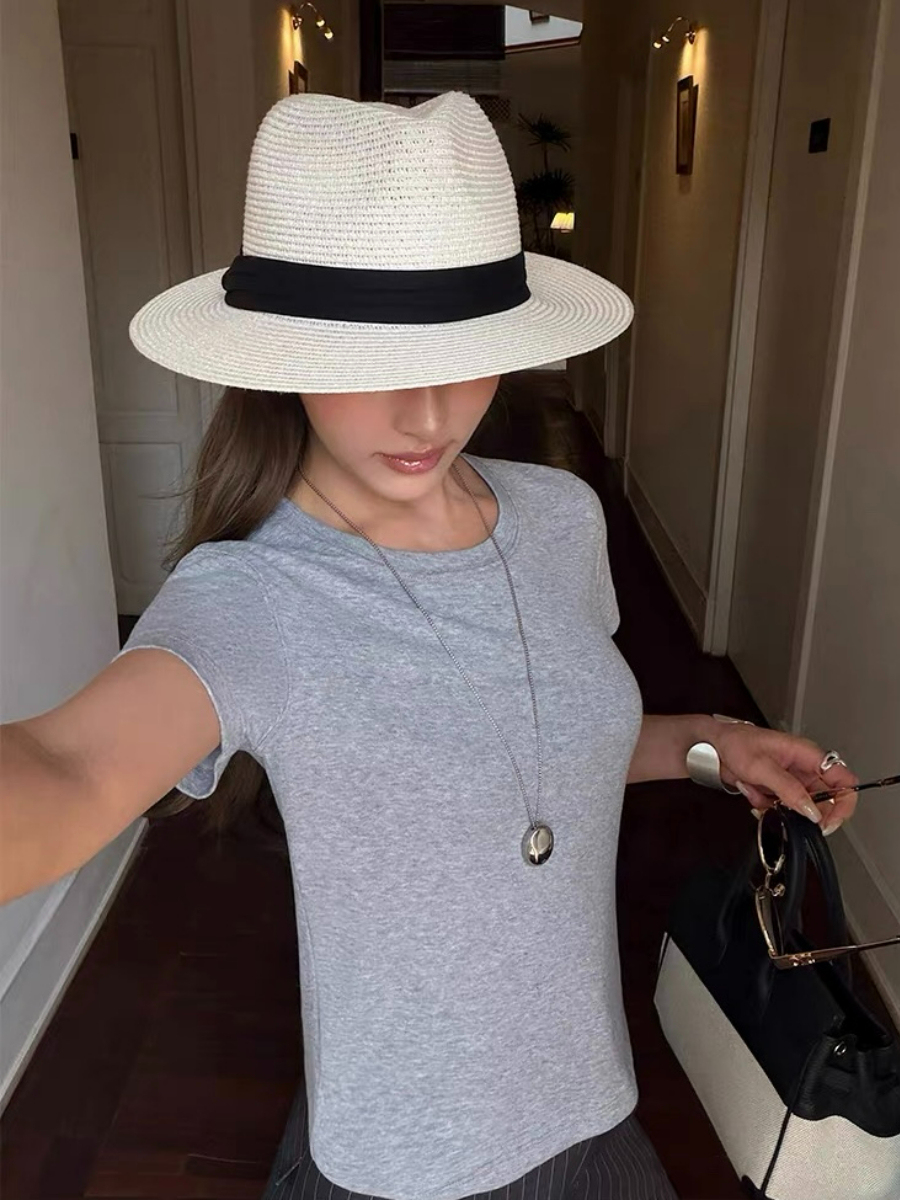 Florene Round Neck Basic Top