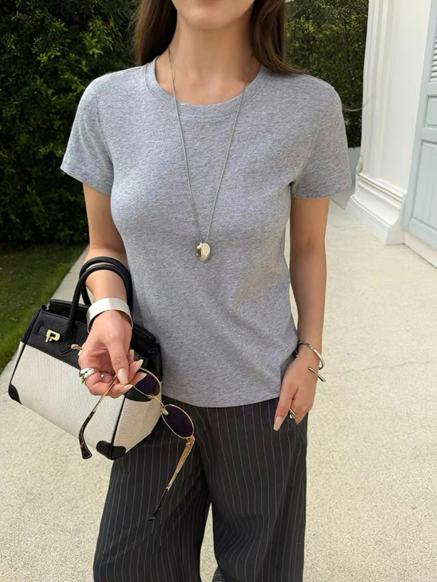 Florene Round Neck Basic Top