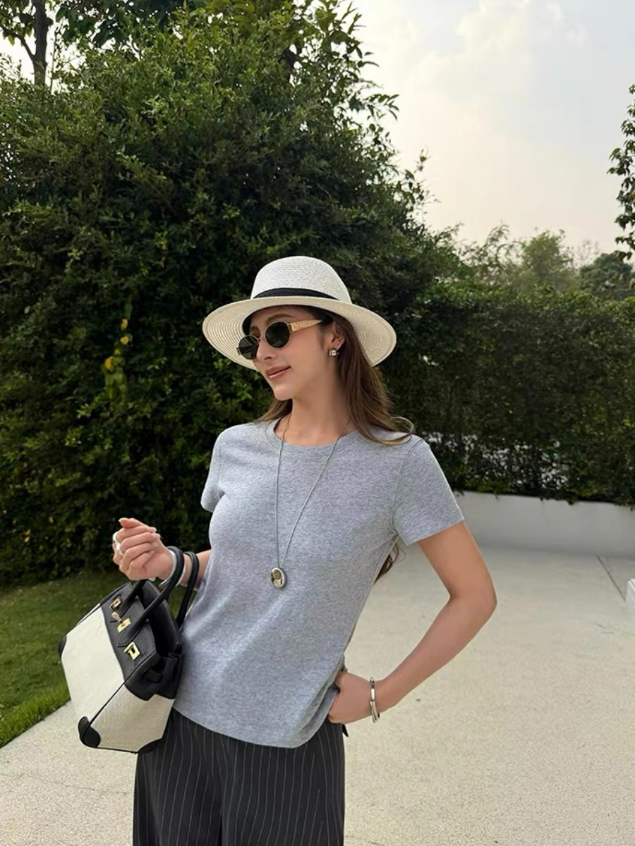 Florene Round Neck Basic Top