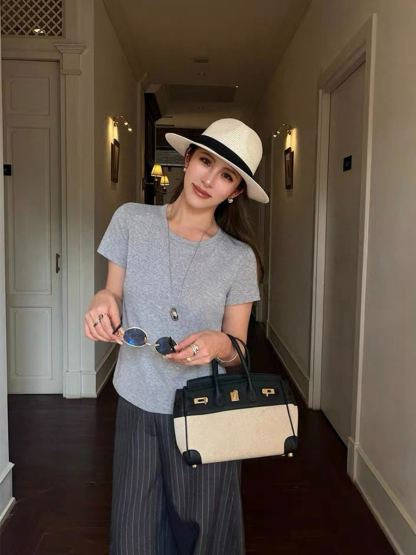 Florene Round Neck Basic Top