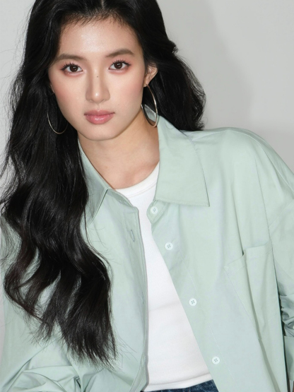 Kenna Oversized Cotton Shirt with Pocket-The Black Bow-