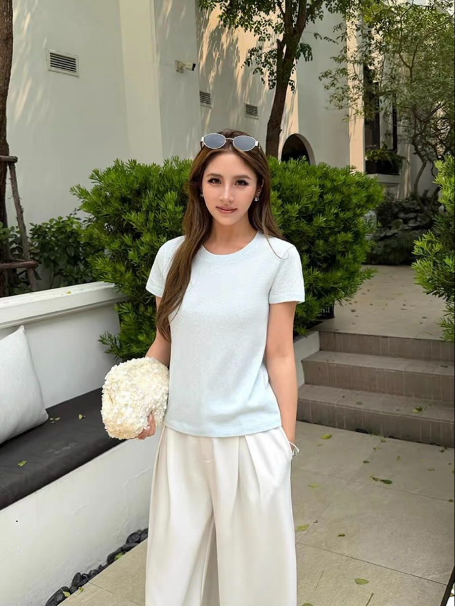 Florene Round Neck Basic Top