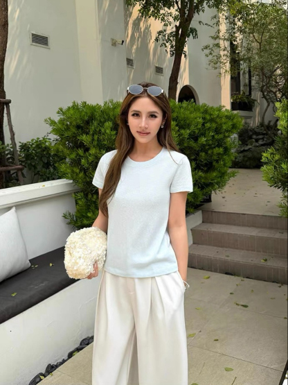 Florene Round Neck Basic Top