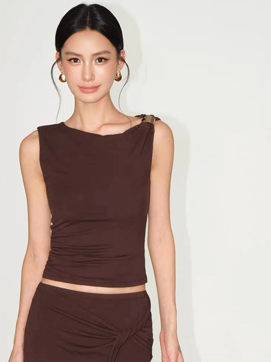 Fabriene Draped Top and Twist Knot Skirt (Top & bottoms sold seperately)