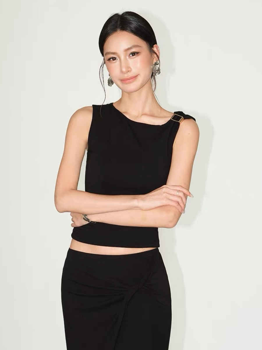 Fabriene Draped Top and Twist Knot Skirt (Top & bottoms sold seperately)