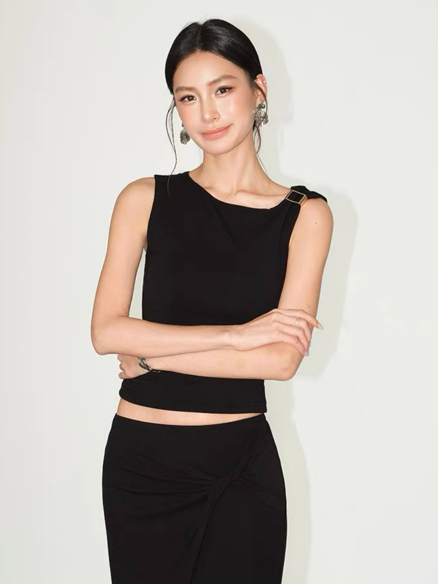 Fabriene Draped Top and Twist Knot Skirt (Top & bottoms sold seperately)