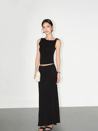 Fabriene Draped Top and Twist Knot Skirt (Top & bottoms sold seperately)