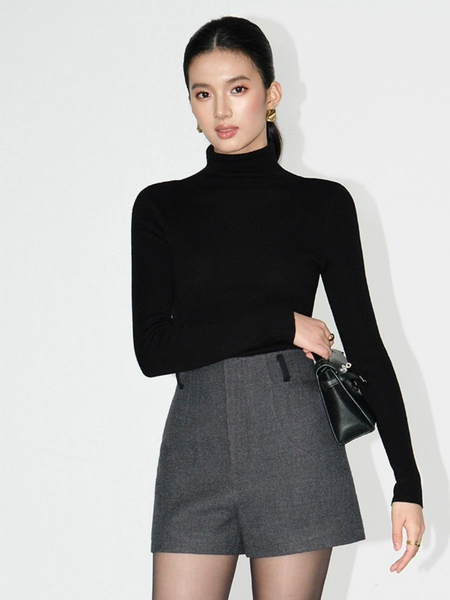 Jethroe Woolen Short Pants-The Black Bow-