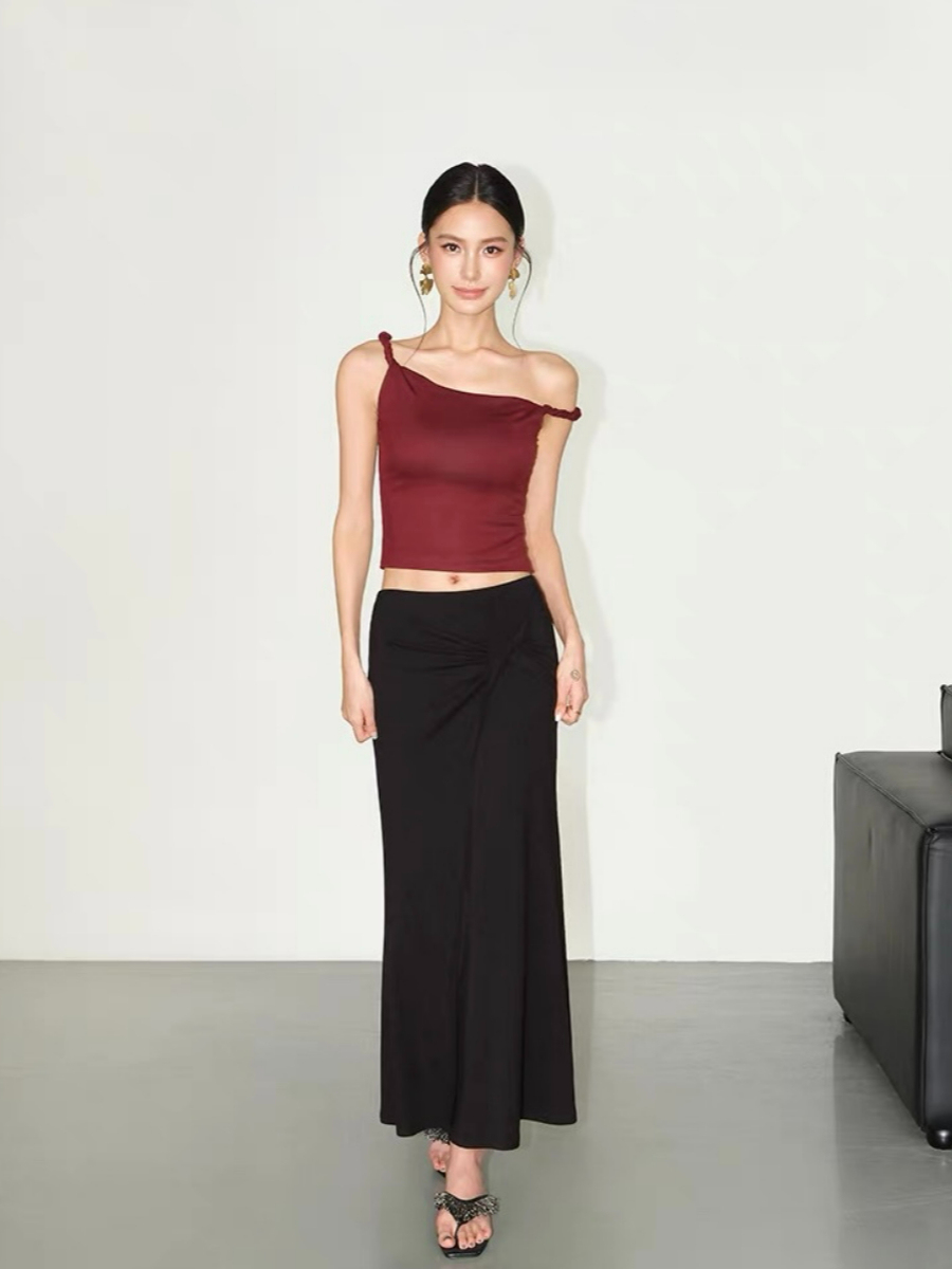 Fabriene Draped Top and Twist Knot Skirt (Top & bottoms sold seperately)