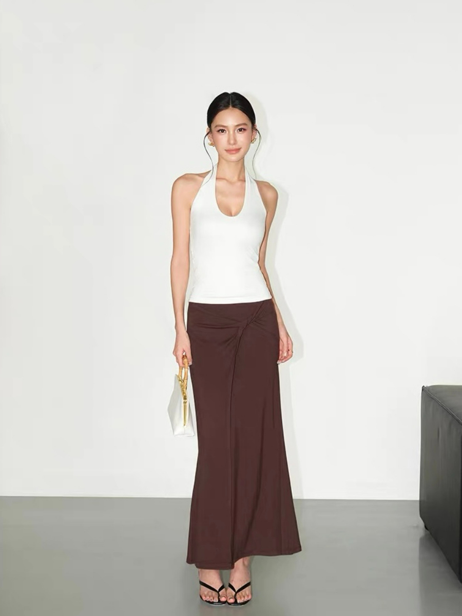 Fabriene Draped Top and Twist Knot Skirt (Top & bottoms sold seperately)