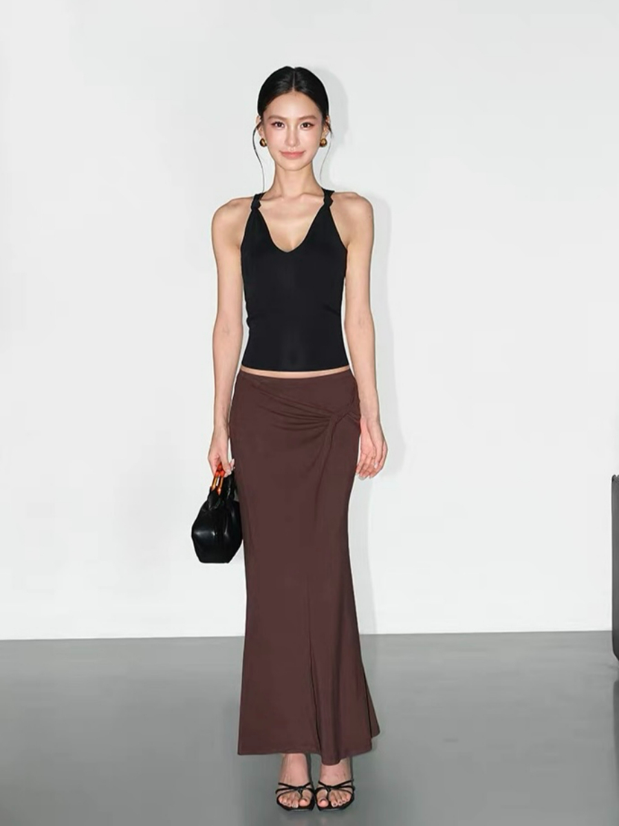 Fabriene Draped Top and Twist Knot Skirt (Top & bottoms sold seperately)