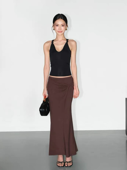 Fabriene Draped Top and Twist Knot Skirt (Top & bottoms sold seperately)