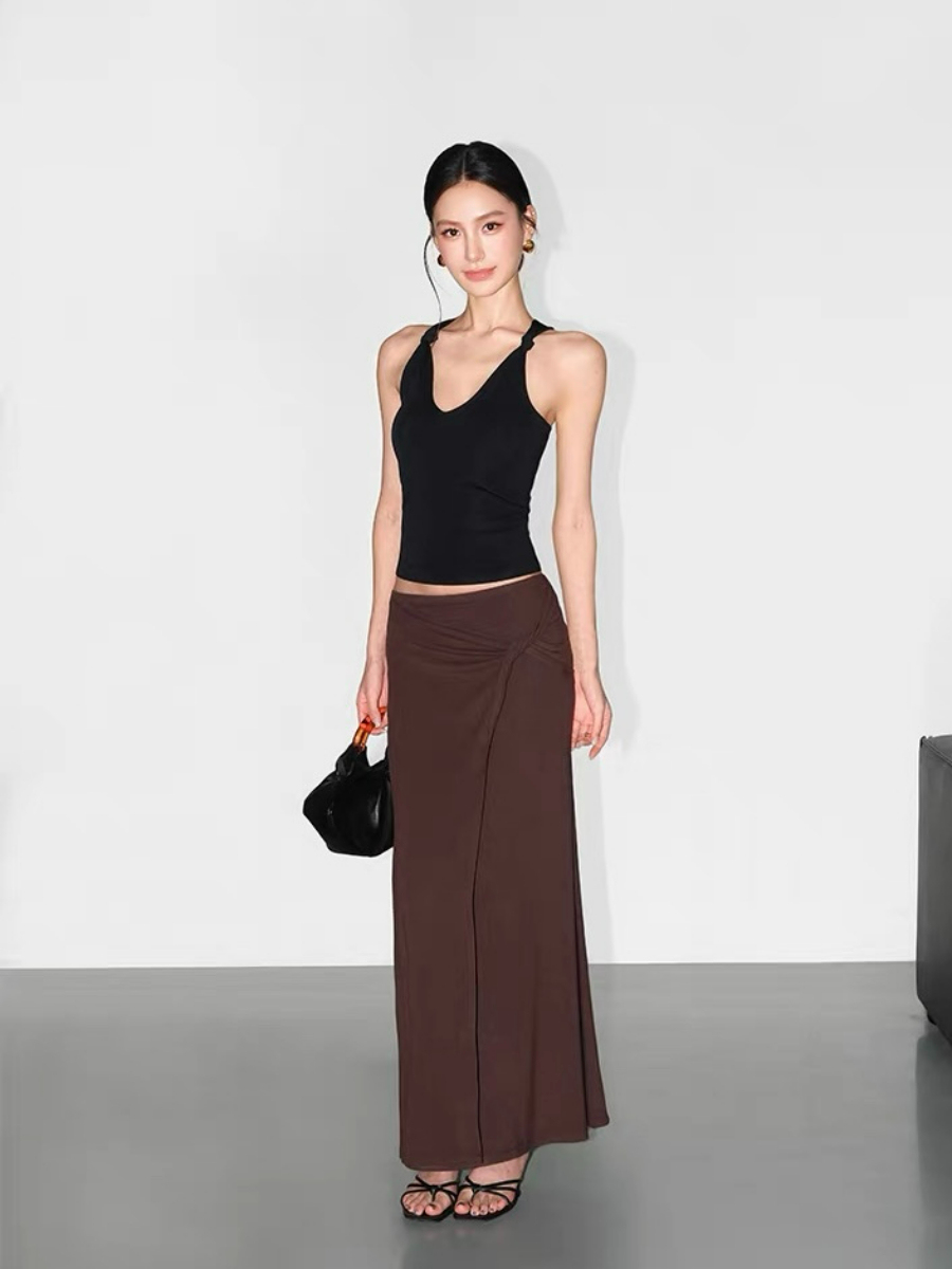 Fabriene Draped Top and Twist Knot Skirt (Top & bottoms sold seperately)