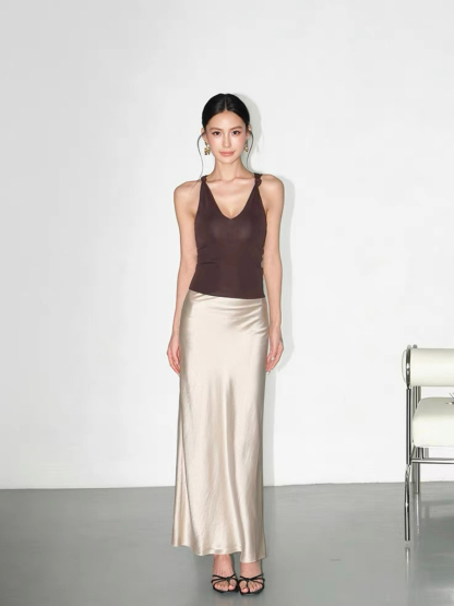 Francetta Shoulder Knot V-Neck Top