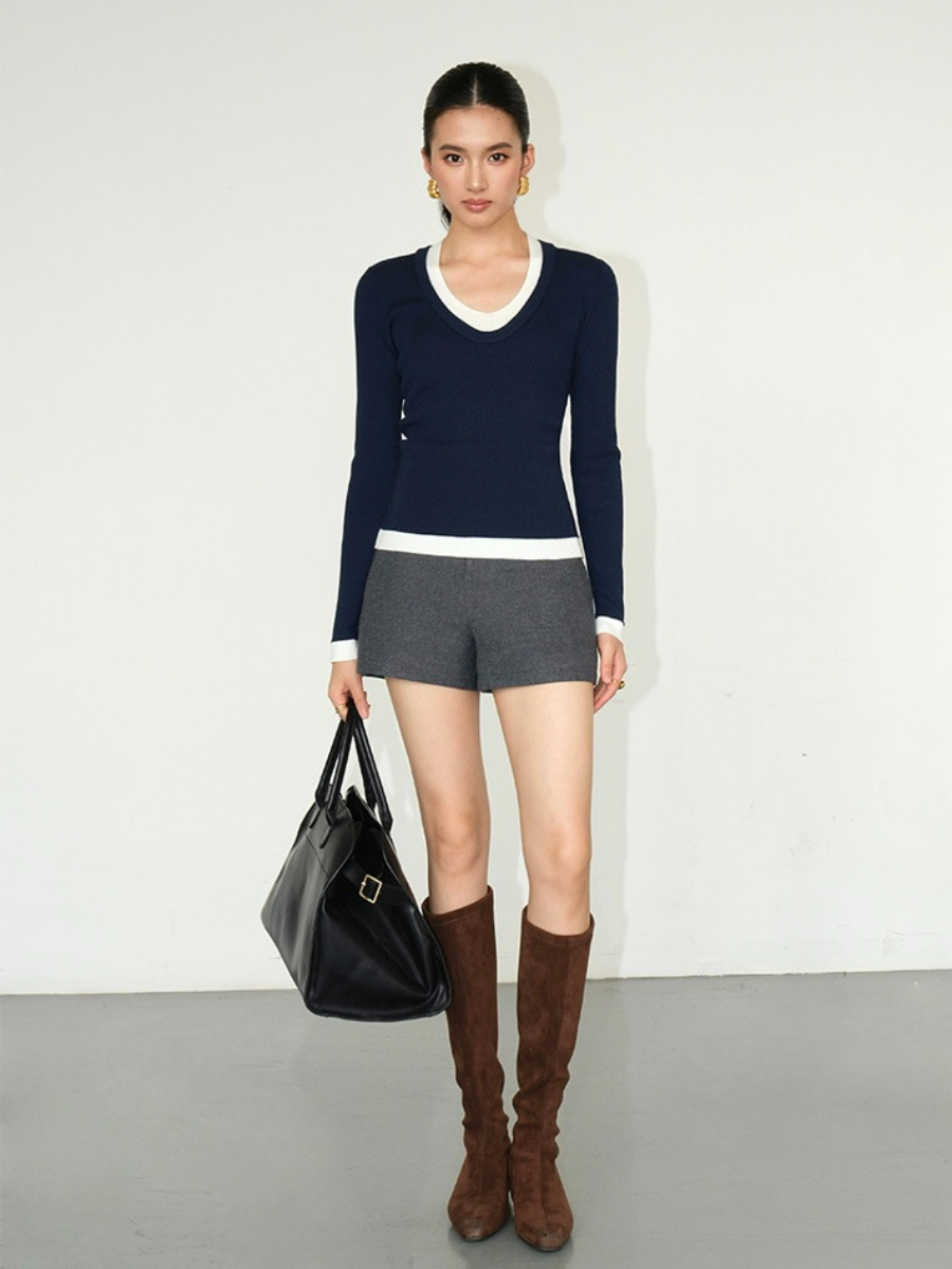 Jethroe Woolen Short Pants-The Black Bow-