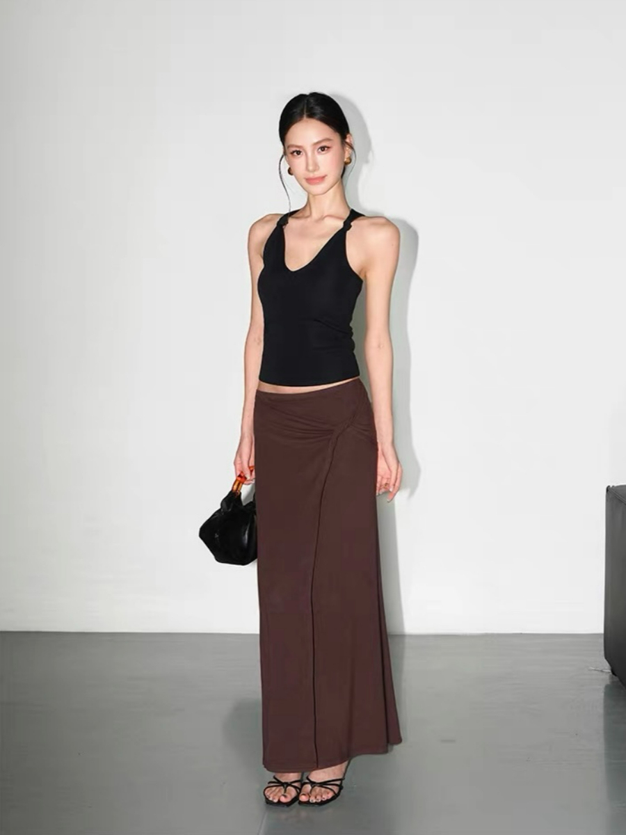 Francetta Shoulder Knot V-Neck Top