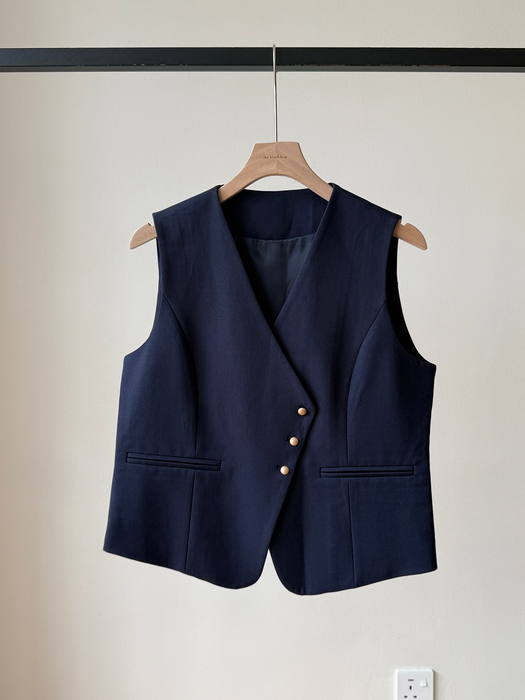 Vicky Asymmetric Button Vest