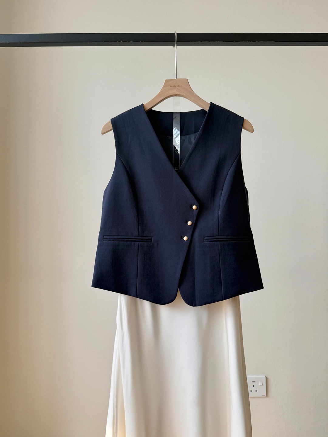 Vicky Asymmetric Button Vest