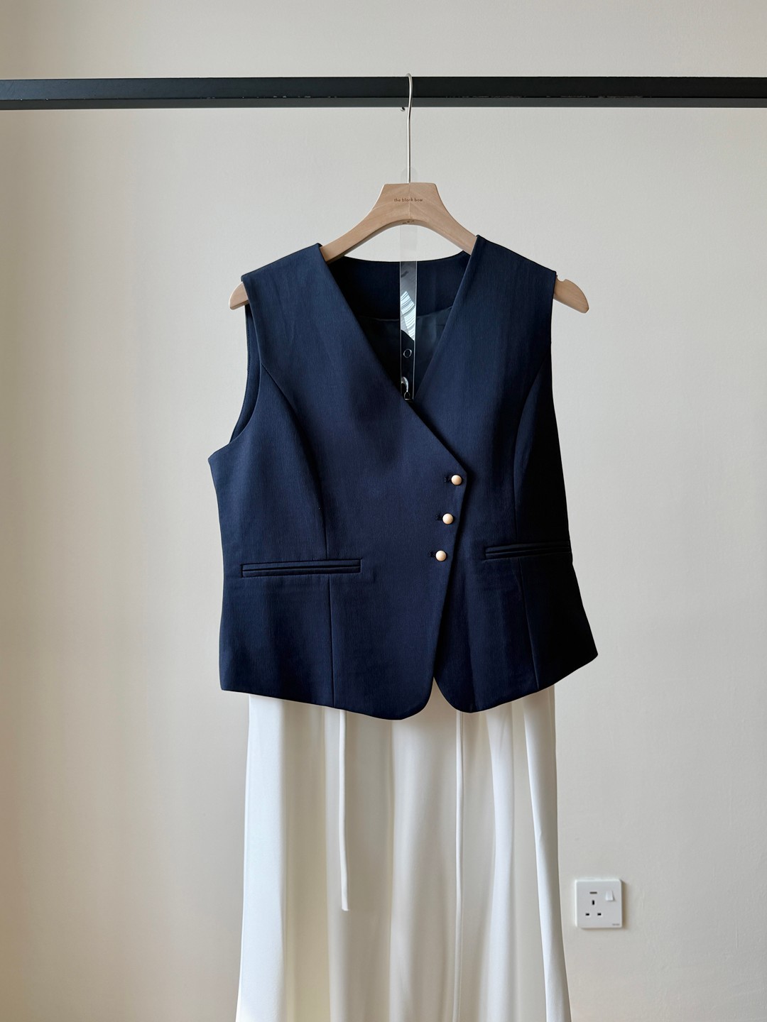 Vicky Asymmetric Button Vest